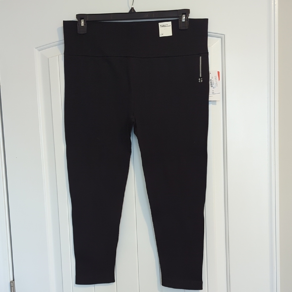 Sports Illustrated Swim Black High-Rise Performance Leggings